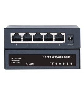 Коммутатор Merlion MG1005 5 портов Ethernet 10/100/1000 Мбит/сек. метал, DC 5V 2A. Блок питания в комплекте