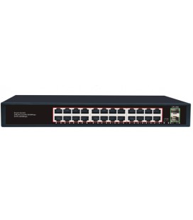 Коммутатор Merlion MG1024S 24 портов RJ45 Ethernet + 2 SFP 10/100/1000 Мбит/сек. металл AC220V.