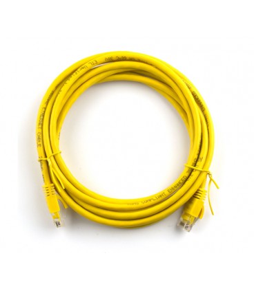 Патч-корд литой RITAR, UTP, RJ45, Cat.5e, 3m, желтый, Cu (медь) Q200