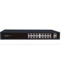 Коммутатор Merlion MG1016S 16 портов RJ45 Ethernet + 2 SFP 10/100/1000 Мбит/сек. металл AC220V.
