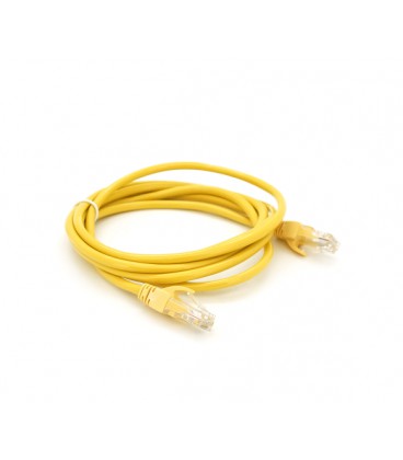 Патч-корд литой RITAR, UTP, RJ45, Cat.5e, 2m, желтый, Cu (медь) Q300