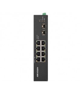 8-портовый неуправляемый POE коммутатор Hikvision DS-3T0510HP-E/HS, 6x (100Мбит/с)PoE + 2x(100Мбит/с) Hi-PoE +2x SFP (1000Мбит/с