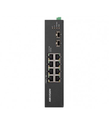 8-портовый неуправляемый POE коммутатор Hikvision DS-3T0510HP-E/HS, 6x (100Мбит/с)PoE + 2x(100Мбит/с) Hi-PoE +2x SFP (1000Мбит/с