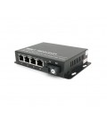 4х портовый медиаконвертор ONV-0110S-SCX-S4-A, 4*100М RJ45 + 1*SC порт ( single mode single fiber,1310/1550nm, 20km )