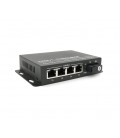 4х портовый медиаконвертор ONV-0110S-SCX-S4-B, 4*100М RJ45 + 1*SC порт ( single mode single fiber,1310/1550nm, 20km )