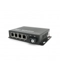 4х портовый медиаконвертор ONV-0110S-SCX-S4-B, 4*100М RJ45 + 1*SC порт ( single mode single fiber,1310/1550nm, 20km )