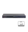 24-портовый управляемый PoE коммутатор DH-CS4226-24ET-240 с 24 портами POE 100Мбит + 2/UP-Link 1000Мбит + 2/SFP 1000Мбит, 240Вт,