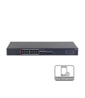 16-портовый гигабитный управляемый PoE коммутатор DH-CS4220-16GT-190 с 16/POE 100Мбит + 2/UP-Link 1000Мбит + 2/SFP 1000Мбит, 440
