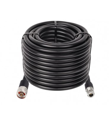 Высокочастотный патчкорд удлинитель 20 метров, N Type Male-N Type Female (папа,штекер-мама,гнездо) цвет черный