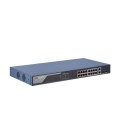 16 портов управляемый POE коммутатор Hikvision DS-3E1318P-EI(B) , 16x (100Мбит/с)PoE + 2xBase-T(1000Мбит/с) +2xSFP(1000Мбит/с)