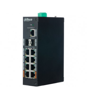 8-портовый неуправляемый гигабитный PoE коммутатор DH-PFS3211-8GT-120, 8x1000M c PoE + 2x SFP1000M + 1x RJ45 1000M, 150 × 110 × 