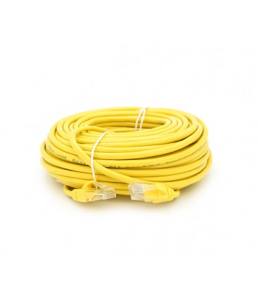 Патч-корд литой RITAR, UTP, RJ45, Cat.5e, 25m, желтый, Cu (медь)