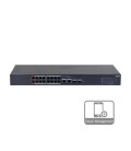 16-портовый управляемый PoE коммутатор DH-CS4218-16ET-135 с 16 портами POE 100Мбит + 2/UP-Link 1000Мбит + 2/SFP 1000Мбит, 135Вт,