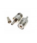 Разъем UHF Female под обжим на кабель RG58/RG142/RG223/LMR-195/3D-FB/SYV50-3 цена за 1 шт
