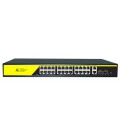 POE коммутатор гигабитный Merlion 24 POE + 2 RJ45 + 2 SFP 10/100/1000 встроенный блок питания 52V 6.15A