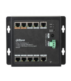 8-портовый POE коммутатор Dahua DH-PFS3111-8ET-96-F , 8xPoE(100M) + 2xRJ45(1000M) + 1xSFP(1000M)