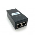 POE инжектор 12V 2A (24Вт) с портами Ethernet 10/100Мbit/s + кабель питания 1,0м