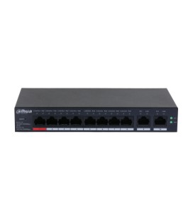 8-портовый гигабитный управляемый PoE коммутатор DH-CS4010-8GT-110 с 8 портами POE 1000Мбит + 2 порта UP-Link 1000Мбит,190x106x3