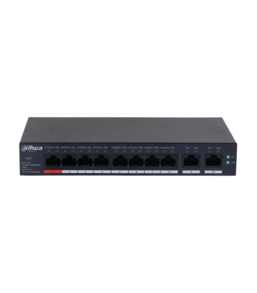 8-портовый гигабитный управляемый PoE коммутатор DH-CS4010-8GT-110 с 8 портами POE 1000Мбит + 2 порта UP-Link 1000Мбит,190x106x3