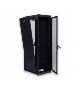 Шафа 19' 45U, 610х1055 мм (Ш*Г), посилена, перфоровані двері (66%), чорна