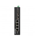 4-портовый неуправляемый POE коммутатор Hikvision DS-3T0506HP-E/HS, 4×1000 Мбит/с RJ45 (1 Hi-PoE) + 2×1000 Мбит/с SFP