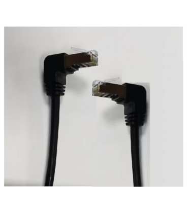 Патч-корд литой UTP, RJ45(угловой/угловой), неэкранированный, UTP5e 0.93m, patch D4.9mm AWG26 2x90° CU, черный, Q200