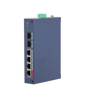 Коммутатор управляемый Dahua DH-CHS4206-4ET-90 48V с 4 портами POE 100Мбит + 2 порт SFP 1000Мбит, 154.3×110,4×30 мм