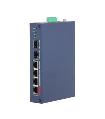 Коммутатор управляемый Dahua DH-CHS4206-4ET-90 48V с 4 портами POE 100Мбит + 2 порт SFP 1000Мбит, 154.3×110,4×30 мм