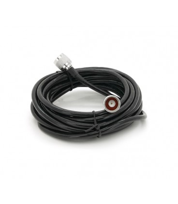 Высокочастотный патчкорд 5 метров, N Type Male (папа,штекер) с двух сторон, цвет черный