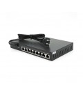 Коммутатор POE 48V Mercury S109P 8 портов POE + 1 порт Ethernet (Uplink) 10/100 Мбит/сек, БП в комплекте, BOX Q200 (285*223*68) 