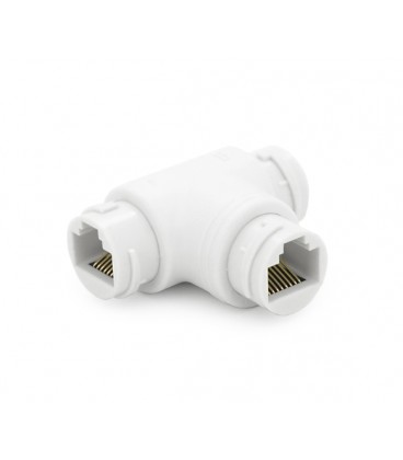 Разветвитель RJ45 8P8C IP68 мама/2 Х мама RJ45 для разветвления кабеля, белый, водонепроницаемый, Q100