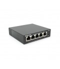 Коммутатор POE 48V Mercury S105P 4 портов POE + 1 порт Ethernet (Uplink ) 10/100 Мбит/сек, БП в комплекте, BOX Q200 (258*196*66)
