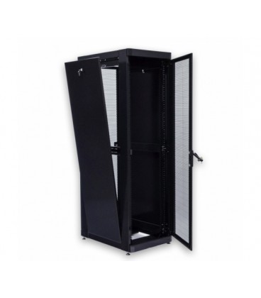 Шафа 19' 42U, 800х1055 мм (Ш*Г), посилена, перфоровані двері (66%),чорна