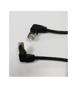 Патч-корд литой UTP, RJ45(угловой/угловой), неэкранированный, UTP5e 0.65m, patch D4.9mm AWG26 2x90° CU, черный, Q200
