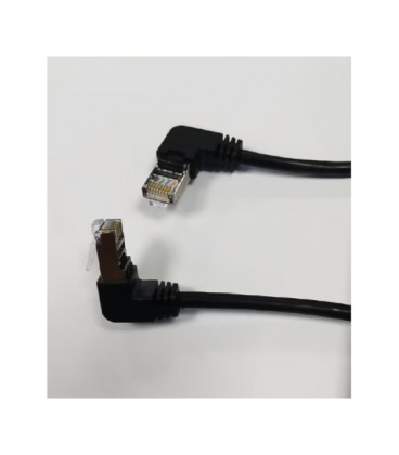 Патч-корд литой UTP, RJ45(угловой/угловой), неэкранированный, UTP5e 0.65m, patch D4.9mm AWG26 2x90° CU, черный, Q200