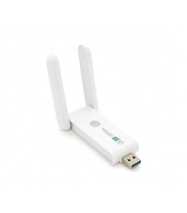 Беспроводной сетевой адаптер Wi-Fi-USB3.0 Merlion LV-UAC15, RTL8812BU, с 2-мя антеннами 10см, 802.11bgn, 1200MB, 2.4 GHz, Bliste