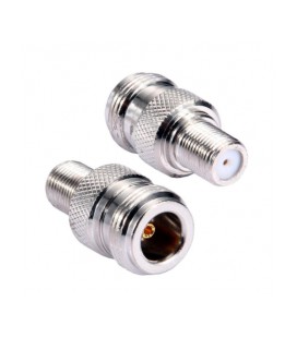 Разъем N Type Female под F, гнездо N - гнездо F, корпус латунь цена за 1шт