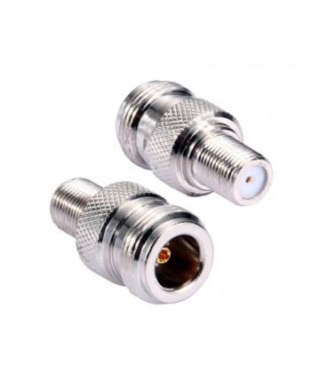 Разъем N Type Female под F, гнездо N - гнездо F, корпус латунь цена за 1шт