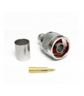 Разъем N Type Male под обжим на кабель RG-8/RG-213/LMR400/SYV-50-7/7D-FB цена за 1 шт