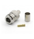 Разъем N Type Female под обжим на кабель RG6/RG5/LMR-300/RG304/5D-FB/РК-75 цена за 1 шт