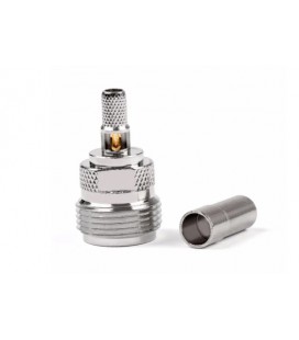 Разъем N Type Female под обжим на кабель RG58/RG142/RG223/LMR-195/3D-FB/SYV50-3 цена за 1 шт