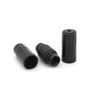 Соединитель RJ45 8P8C IP68 мама/мама RJ45 для соединения кабеля,черный, водонепроницаемый, Q100