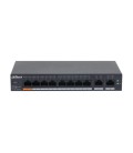 8-портовый управляемый PoE коммутатор DH-CS4010-8ET-60 с 8 портами POE 100Мбит + 2 порта UP-Link 1000Мбит, 60Вт, 130×90×26 мм