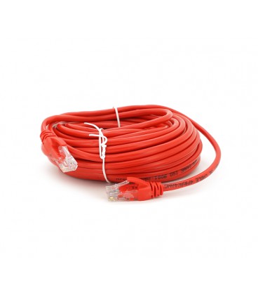 Патч-корд литой RITAR, UTP, RJ45, Cat.5e, 10m, красный, Cu (медь)