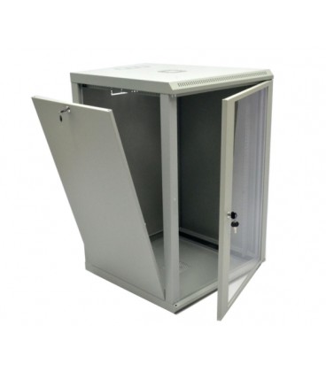 Шафа 18U, 600x600x907мм (Ш*Г*В), економ, акрилове скло, сiра