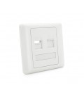 Рамка 86х86 под 2 модуля Keystone Jack RJ-45 кат.5E UTP, 2-port Q100