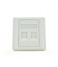 Рамка 86х86 под 2 модуля Keystone Jack RJ-45 кат.5E UTP, 2-port Q100