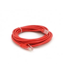Патч-корд литой RITAR, UTP, RJ45, Cat.5e, 3m, красный, Cu (медь)