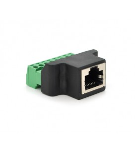 Клеммная колодка 8-разрядная + RJ45 8P8С мама, экранированная