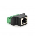 Клеммная колодка 8-разрядная + RJ45 8P8С мама, экранированная